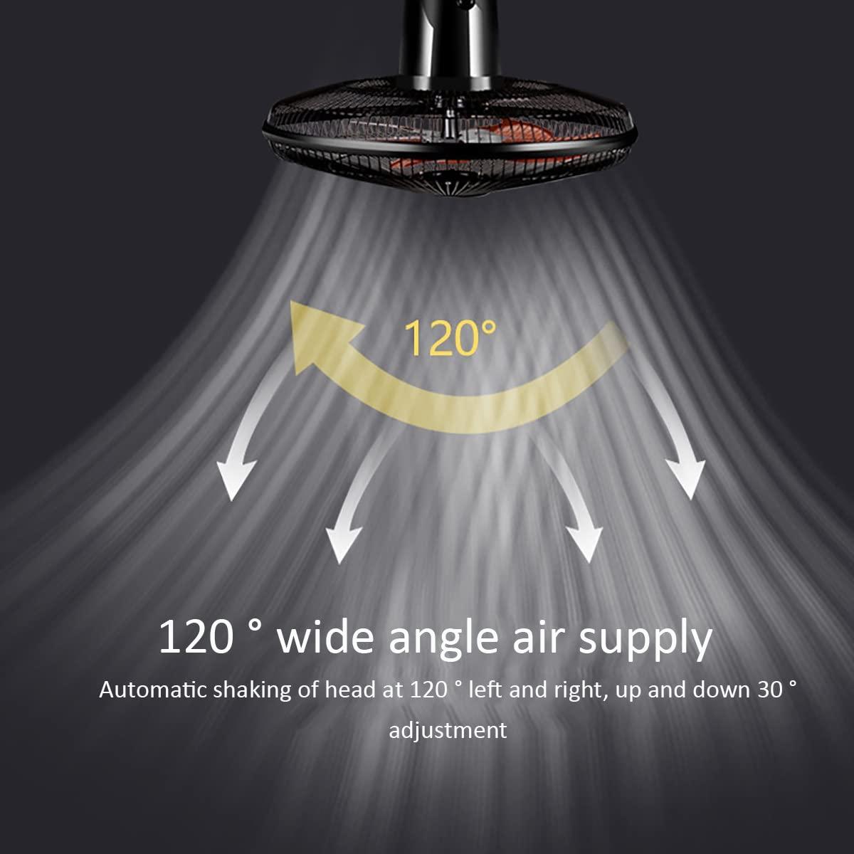 HSPLXYT HSPLXYT Adjustable Oscillating Industrial Wall Mount Fan,5 Blades Adjustable 3 Speed Wall Mount Fan,High Velocity/Black/Heavy Duty,for Outdoor, Commercial, Residential(Remote Control,16in)