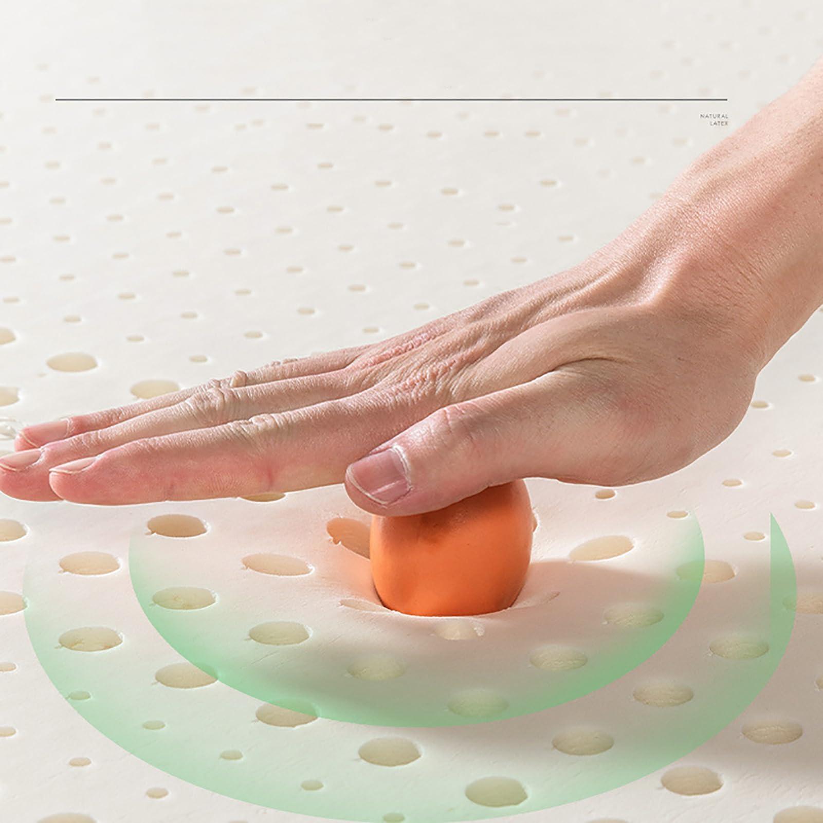 Generic 100% Natural Latex Mattresses,Mattress Topper,Natural Rubber Pure Mattress10cm Thickened Home Dormitory Cushion Mat,4X61inX75in