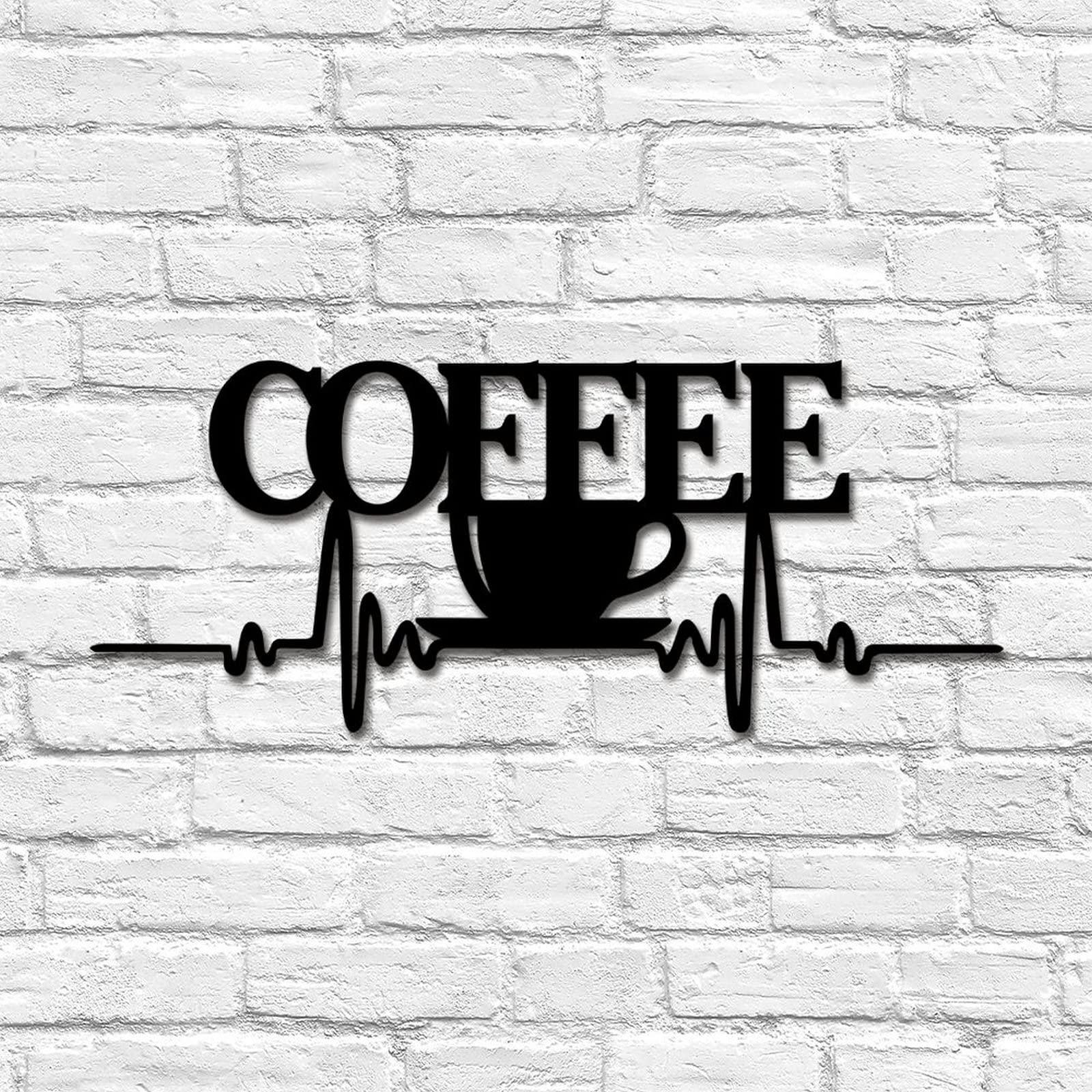 Generic Coffee Sign, Coffee Word Sign Coffee Letter Wall Sign Metal Letter Home Wall Art Coffee, Metal Coffee Wall Art for Coffee Bar Home Office Kitchen 20in, Shipped from US