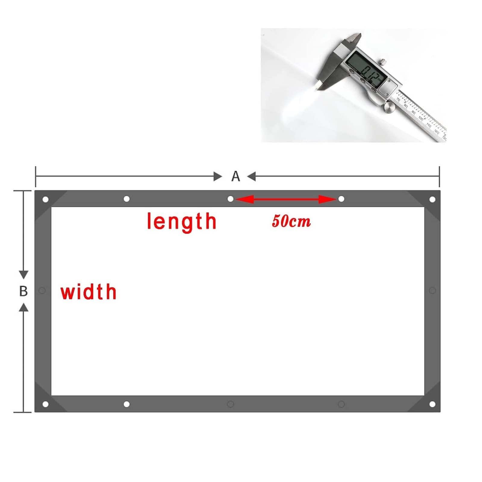 bujnie Outdoor Clear Tarp Curtains PVC Waterproof Tarpaulin with Eyelets 0.12mm for Pergola, Patio, Porch, Customizable bujnie (Color : Clear, Size : 13x10'/4x3m)