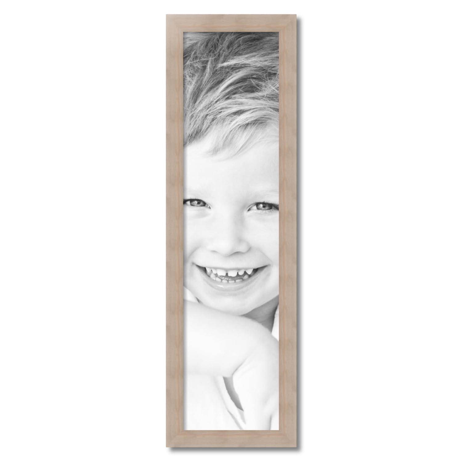 ArtToFrames ArtToFrames 10x40 Inch White Picture Frame, This 1.75 Inch Custom Wood Poster Frame is Clear Stain, Great for Your Art or Photos - Comes with Economy Acrylic