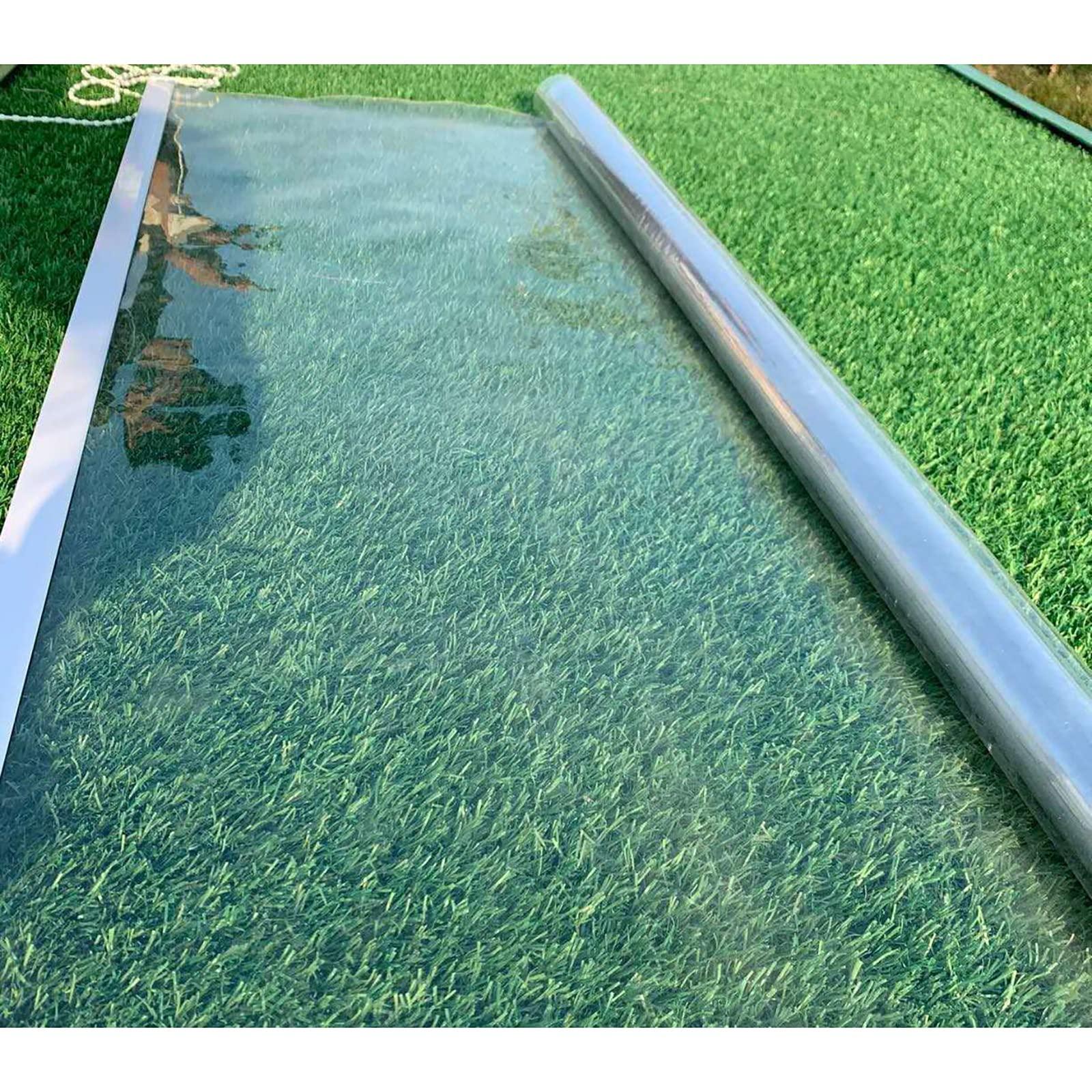 XLHWJCP Transparent PVC Roller Blinds,Windproof Rainproof Dustproof,Clear Balcony Curtains,Window Roller Shade with Fitting,for Kitchen Bathroom Porch Pergola Garage Terrace (WxH:120x250cm/47.2x98.4in)