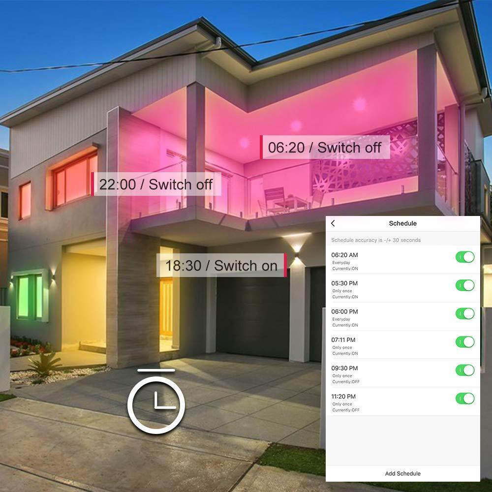 DOGAIN DOGAIN Smart Light Bulb Works with Alexa Google Home E12 Base WiFi Candelabra LED Light Bulb Color Changing Dimmable Chandelier Light Bulbs 360 lm 35w Equivalent 4 Pack (2.4GHz WiFi Only)