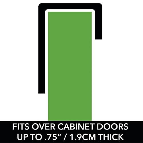 mDesign mDesign Steel Over Cabinet/Door Hair Dryer Holder Storage, Hair Styling Tool Organizer Basket for Bathroom - Hair Blow Dryer, Flat Iron, Curling Wand, Hair Straightener, Linelle Collection - Bronze