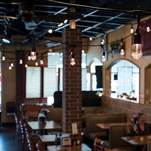 Enbrighten Enbrighten LED Outdoor String Lights 48ft Soft Warm White Patio Lights with Ultra-Durable Shatterproof and Waterproof Acrylic Bulbs for Balcony, Backyard, Porch, Gazebo, Deck, Party and Market, 35631