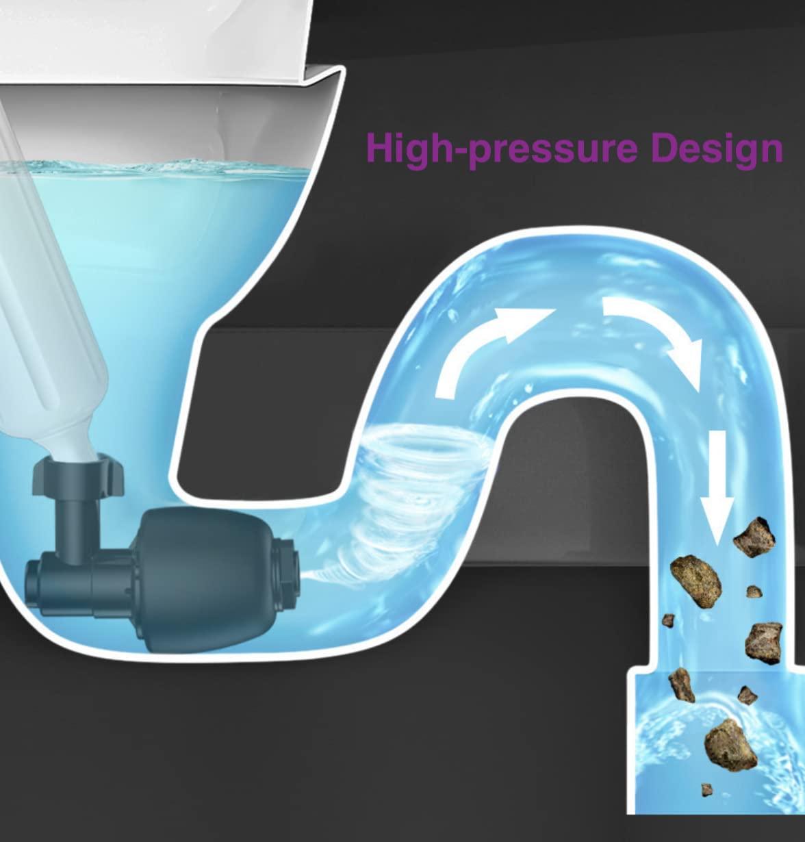 N\\H Toilet Plunger, Air Drain Blaster Kit, Clog Remover, Powerful Manual Pneumatic Dredge Equipment with Replaceable Heads & Visual Barometer, for Clogged Toilet Sink Sewer Pipe Dredge