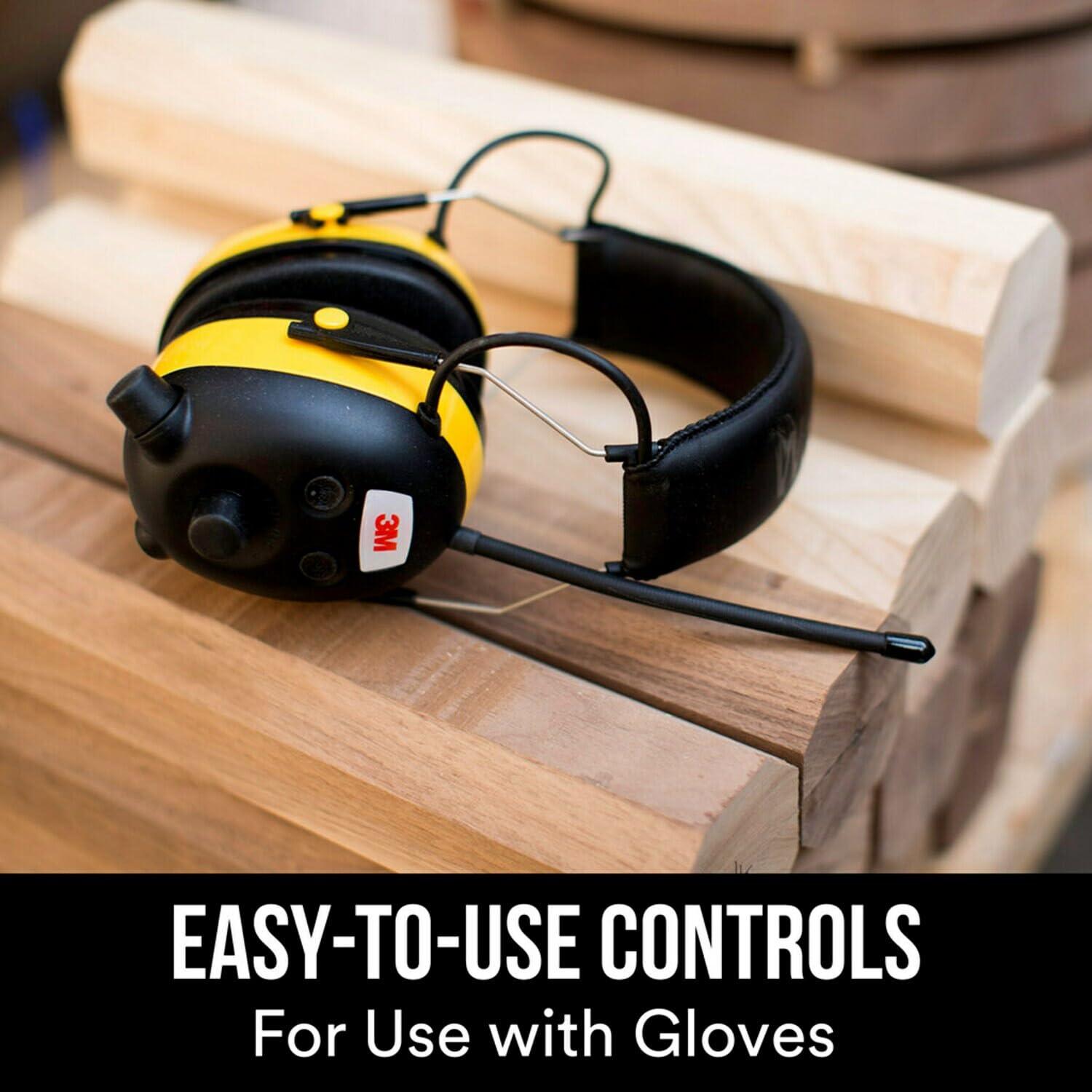 3M Safety 3M - 90541-80025T WorkTunes AM/FM Hearing Protector with Audio Assist Technology, 24 dB NRR, Ear protection for Mowing, Snowblowing, Construction, Work Shops