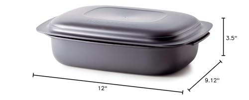 Tupperware Tupperware Ultra Pro Oval Oven Safe 3.5qt /3.3 L Lasagna Casserole Microwave New Cosmos Black