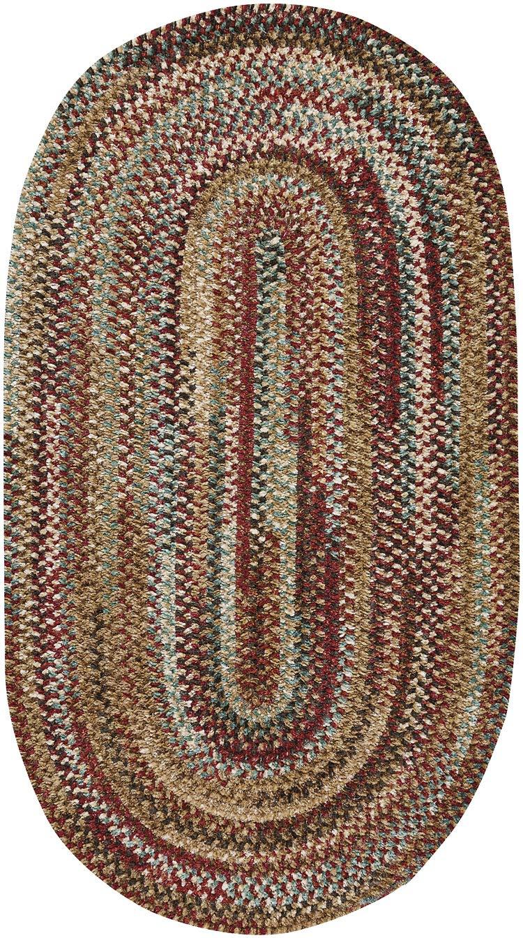 Capel Capel Habitat Deep Red 0' 36" Round Braided Rug