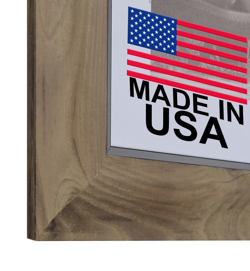 WHOLESALE ARTS AND FRAMES WHOLESALE ARTS AND FRAMES 2-3/4\" Polystyrene Beach Wood Picture Frame by WholesaleArtsFrames-com 24x48 3018 Series - Rustic Brown - Made In USA