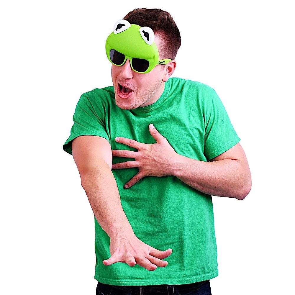 Sun-Staches Sun-Staches Kermit Sunglasses | Muppets Costume Accessory | UV400 | One-Size Fits Most