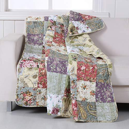 Greenland Home Greenland Home Blooming Prairie Quilted Patchwork Throw