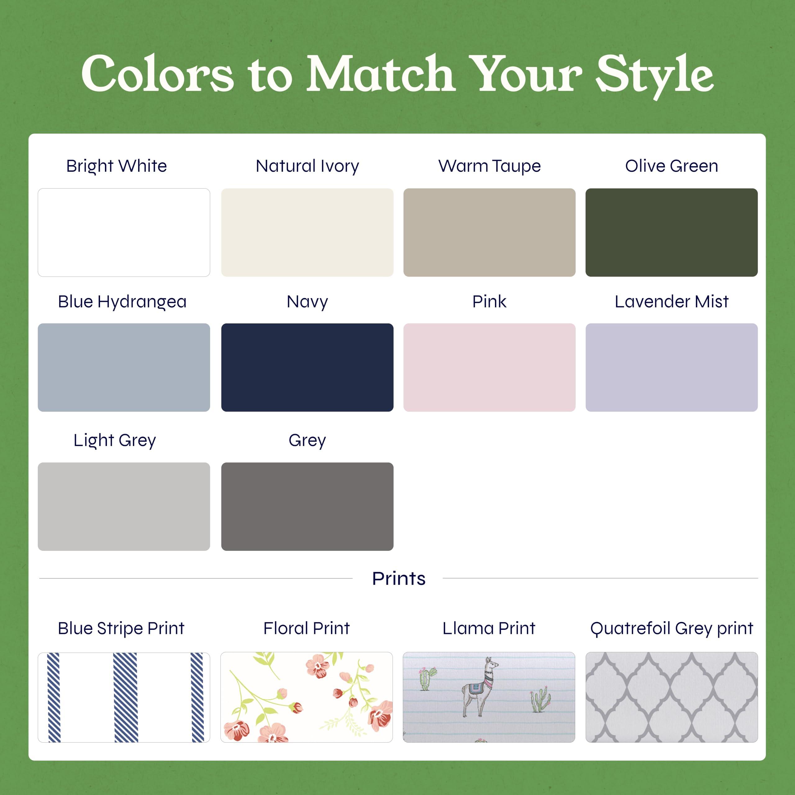 California Design Den California Design Den 100% Organic Cotton King Size Sheet Set, Percale Sheets, Deep Pocket King Sheets, GOTS Certified Luxury Sheets, King Size Cotton Bed Sheets, Blue Hydrangea Sheets