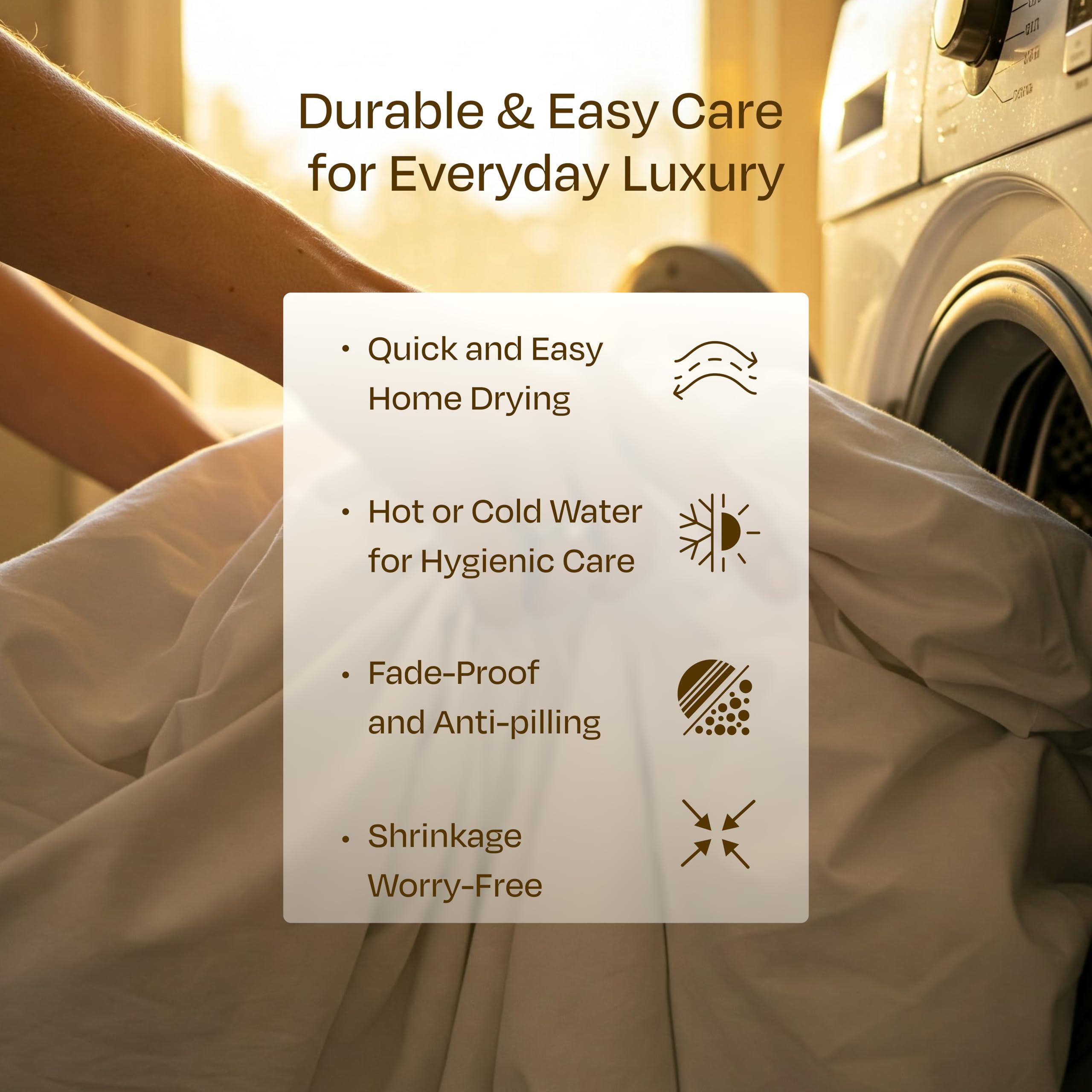 California Design Den California Design Den Luxury Split King Sheets Sets for Adjustable Bed -Buttery Soft 800 Thread Count 100% Cotton Set -Beats Fake Egyptian Claims,Bedding Set with Durable Twin XL Fitted Sheets (Ivory)