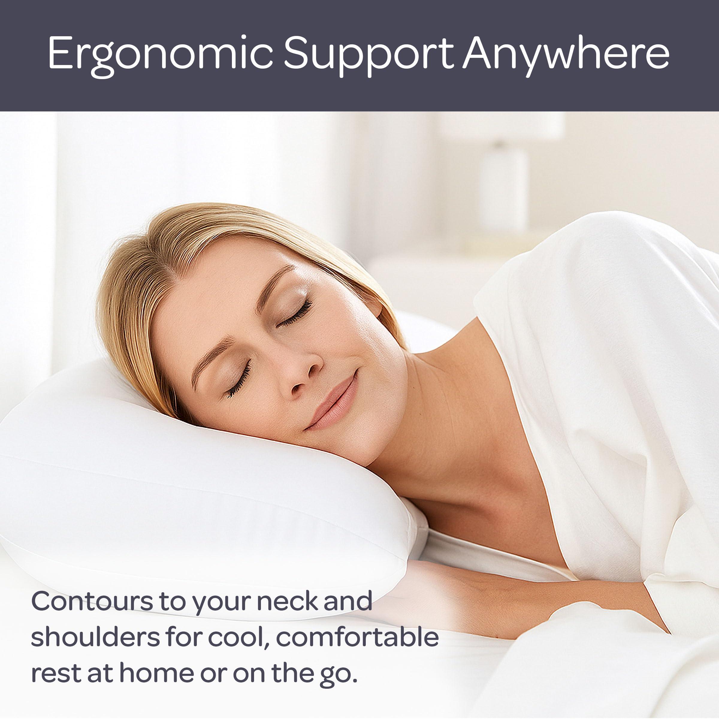 Remedy Remedy, White Microbead Pillow For Sleeping and Travel