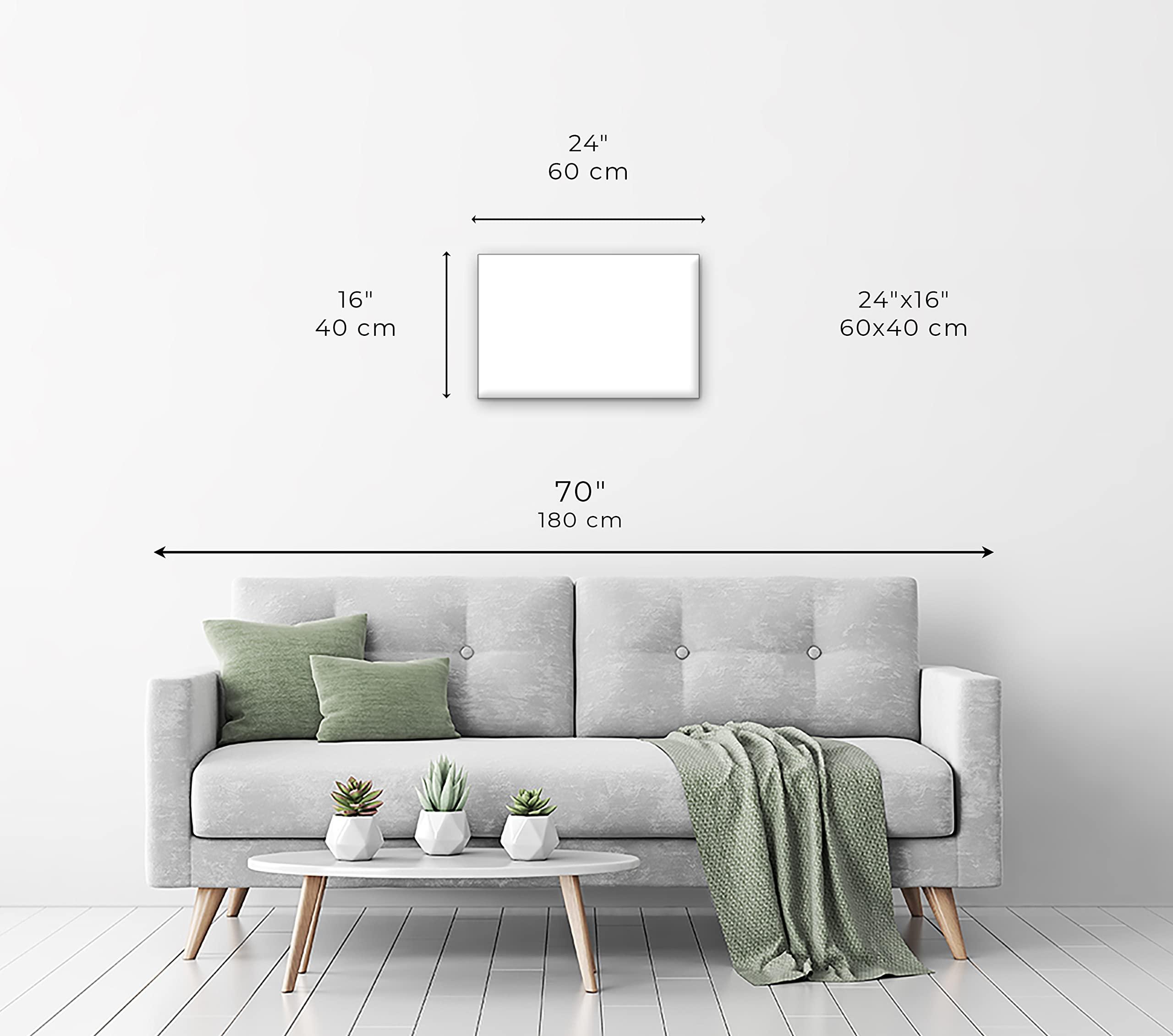 artgeist artgeist Canvas Wall Art Print Window View 24x16 in - 1pcs Home Decor Framed Stretched Picture Photo Painting Artwork Image - Mountains Nature Landscape c-C-0379-b-a