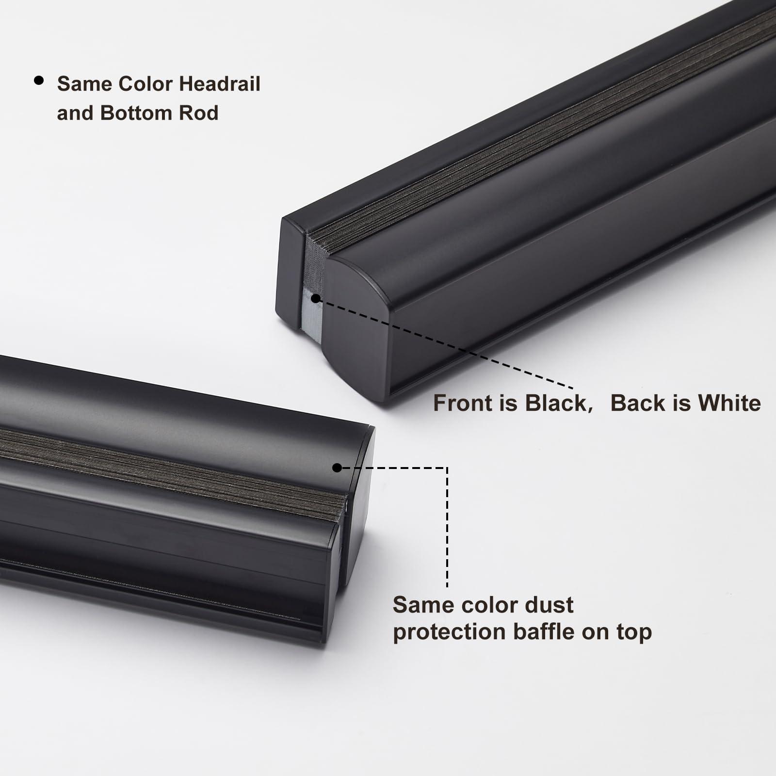 Persilux Persilux Custom Cellular Shades Cordless 100% Blackout Blinds for Windows (Black, 91" W x 86" H) 1.8" Single Honeycomb Window Blinds Thermal Insulated Room Darkening Shades for Windows, Home, Bedroom