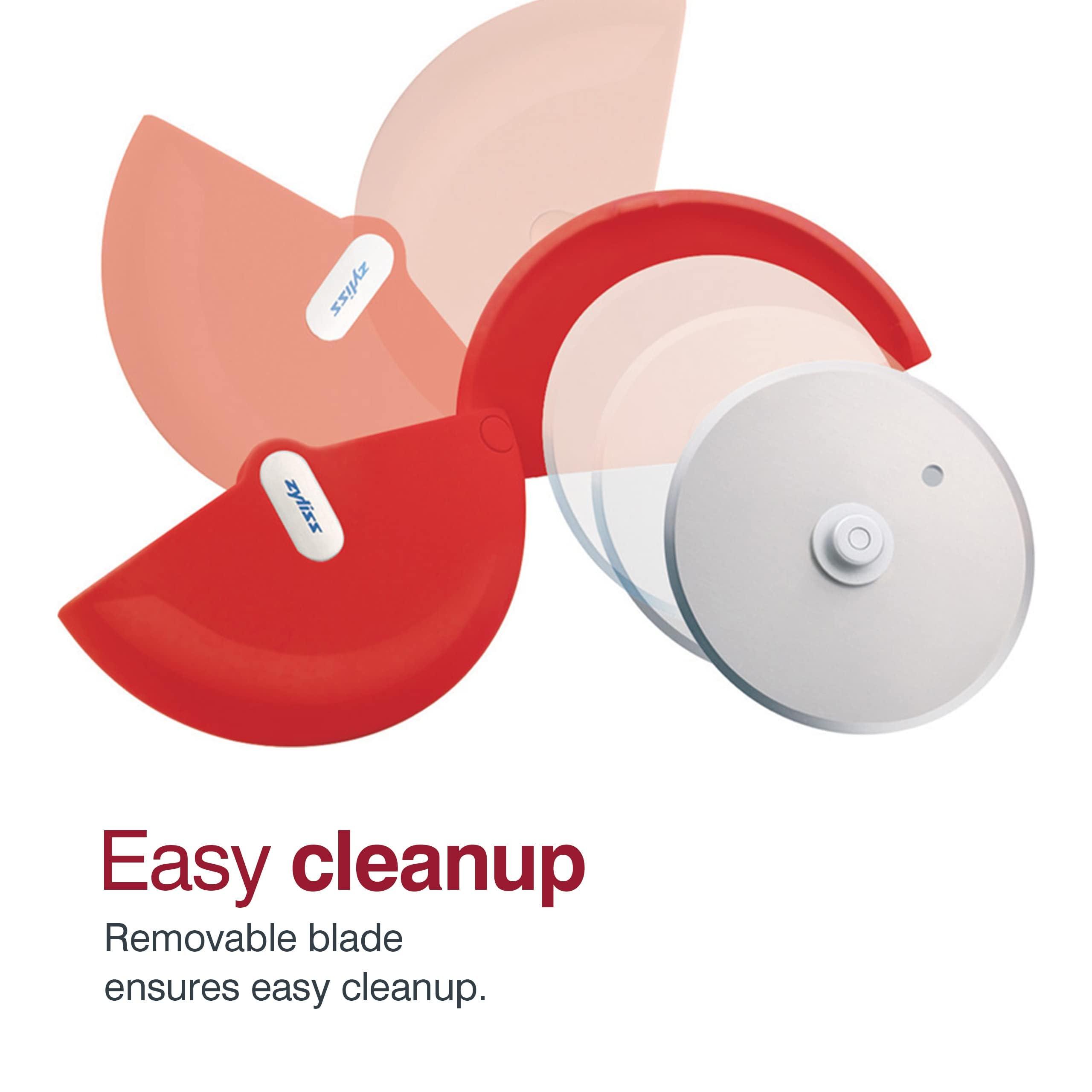 Zyliss Zyliss Pizza Wheel - Handheld Pizza Cutter with Removable Blade - Plastic Pizza Cutter with Stainless Steel Blade - Kitchen Tool and Gadget for Right- and Left-Handed Use - Dishwasher Safe