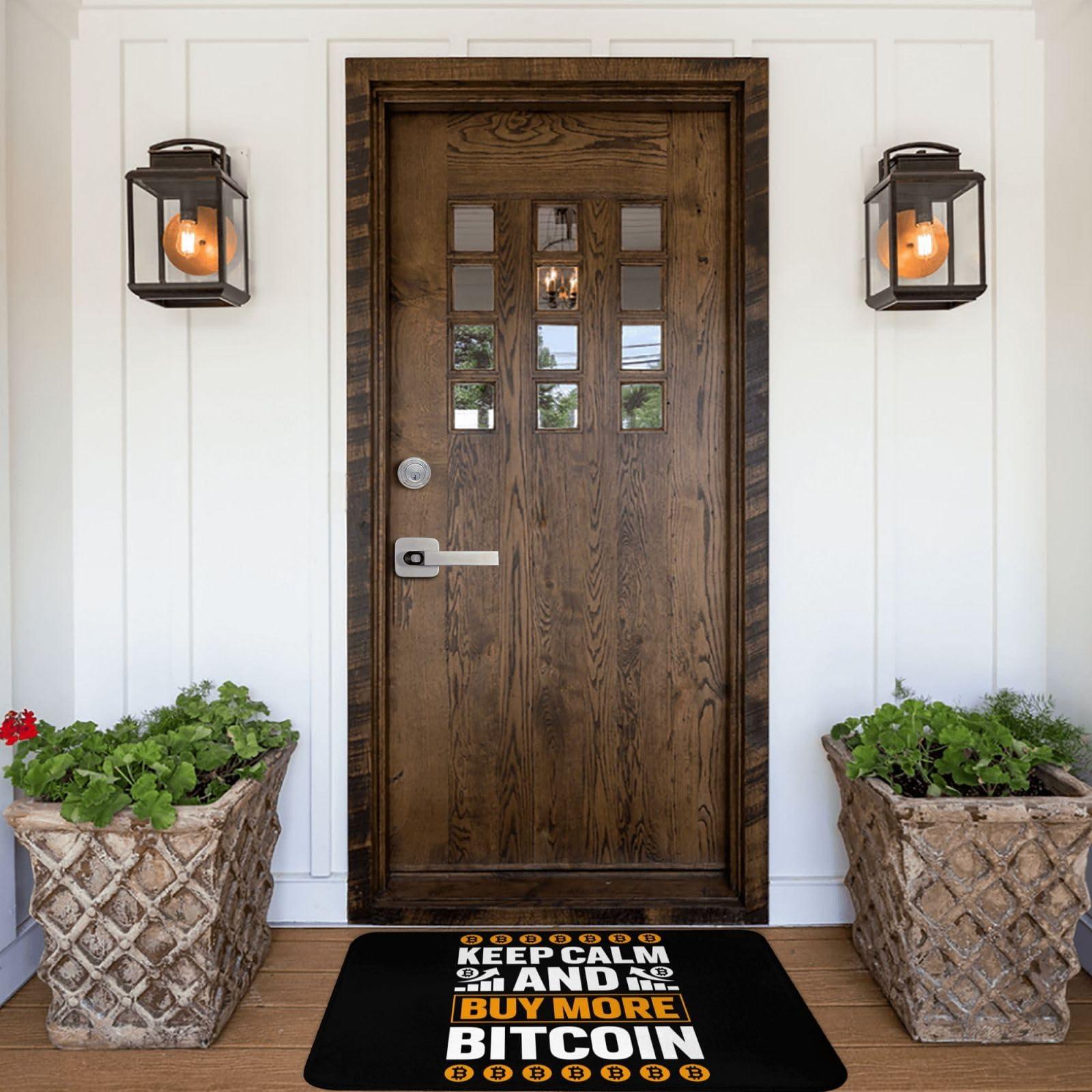 SIYTUAU SIYTUAU Keep Calm and Buy More Bitcoin Bathroom Rugs Ultra Soft Non Slip Bath Mat Living Room Kitchen Bedroom Rug 16x24 Inch Bath Rugs Door Mat
