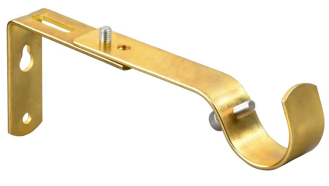 Roaeben Adjustable Curtain Rod Bracket Or Rod Holder - for 1 or 1 1/8 Inch Rods-(Gold,Set of 2)