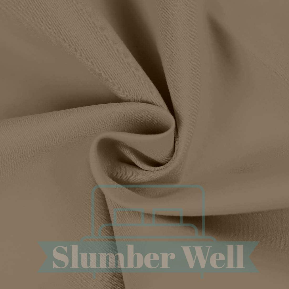 SlumberWell Split King Sheets Sets for Adjustable bed - 5 Pcs Split King Sheet Set with 2 Twin Xl Fitted Sheet - 600 Thread Count 100% Egyptian Cotton Sheets Set - 30 Inch Deep Pocket Sheets - Taupe Solid