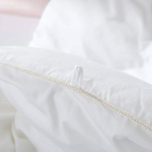 Grandeur Linens Egyptian Bedding King Size Luxurious 1200 Thread Count Goose Down Alternative Comforter, 100% Egyptian Cotton Cover, Solid White Color, 750 Fill Power, 50 Oz Fill Weight