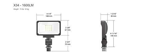 RAB RAB Lighting RAB X34-16L/120 General Purpose LED Floodlight, 120V, 5000K, Multi