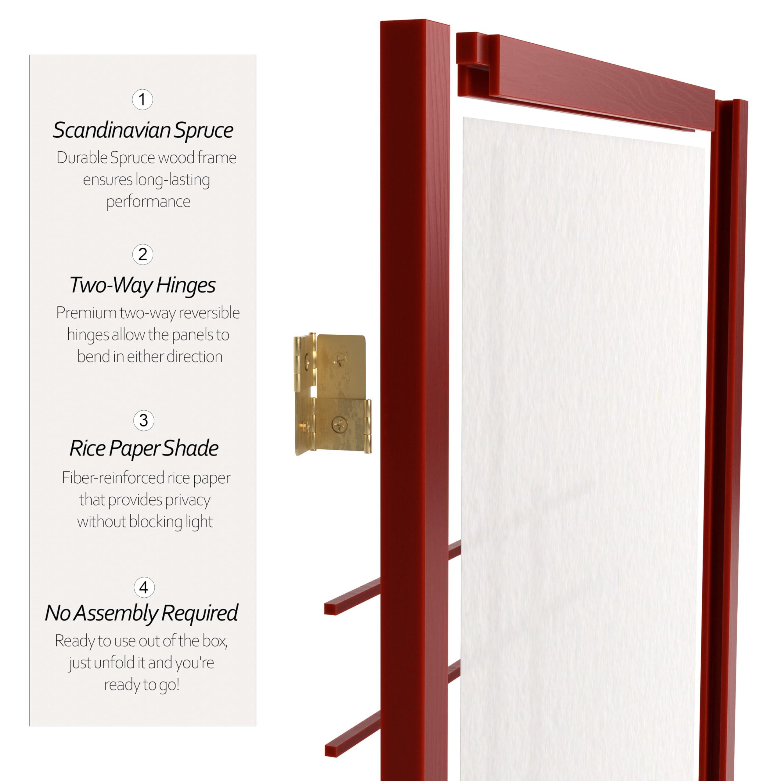 ORIENTAL Furniture Red Lantern SSCEUD-6_Panel-Rosewood Folding Screen