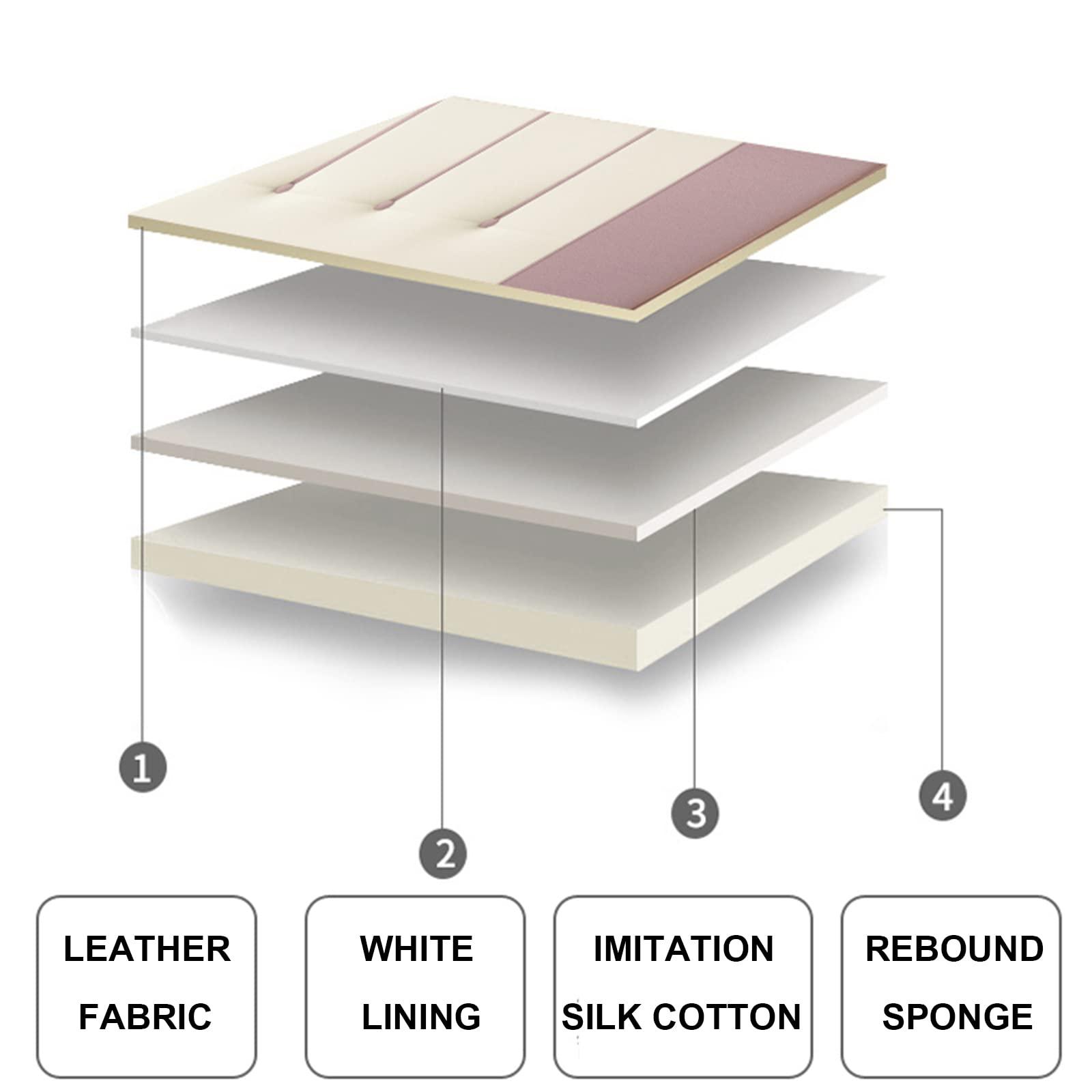 Generic Headboard Wedge Pillow Rectangle Bolster Pillows for Daybed Bunk Bed Cushion Large Support Backrest Bed Rest Reading Pillow Lumbar Positioning Upholstered,C,No headboard 59\"/150cm