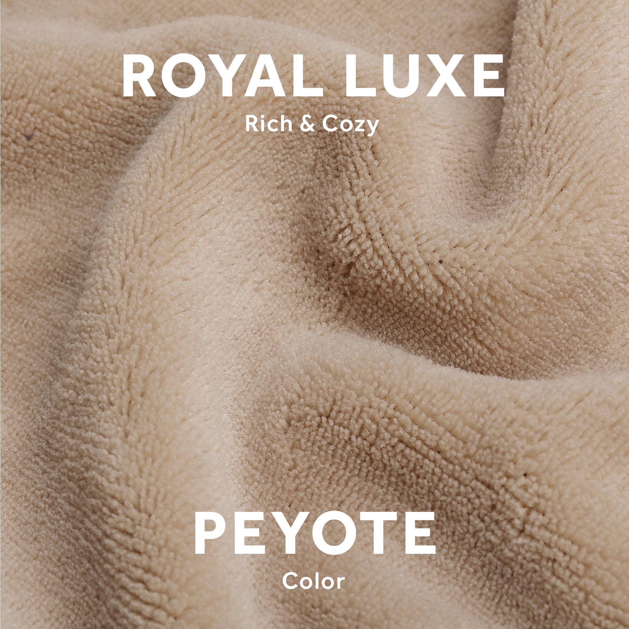 Sunbeam Sunbeam Electric Throw Royal Luxe Microplush Heated Blanket, 4 Heat Settings, 4-Hour Auto Shut-Off, Fast Heating, Warm and Cozy, Peyote Color, 50\" x 60\"