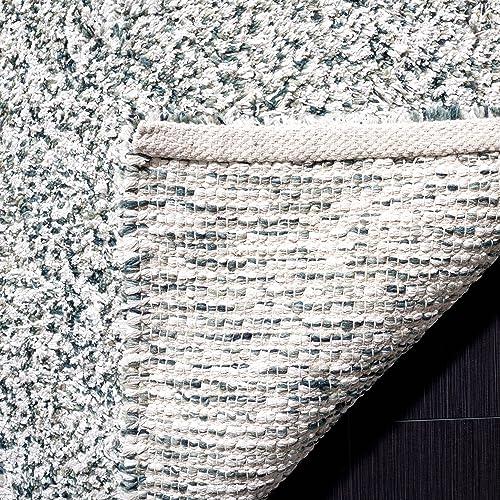 Safavieh SAFAVIEH Berber Collection Area Rug - 8' x 10', Ivory & Green, Transitional Design, Ideal for High Traffic Areas in Living Room, Bedroom & Dining Room (BRB101Y-8)