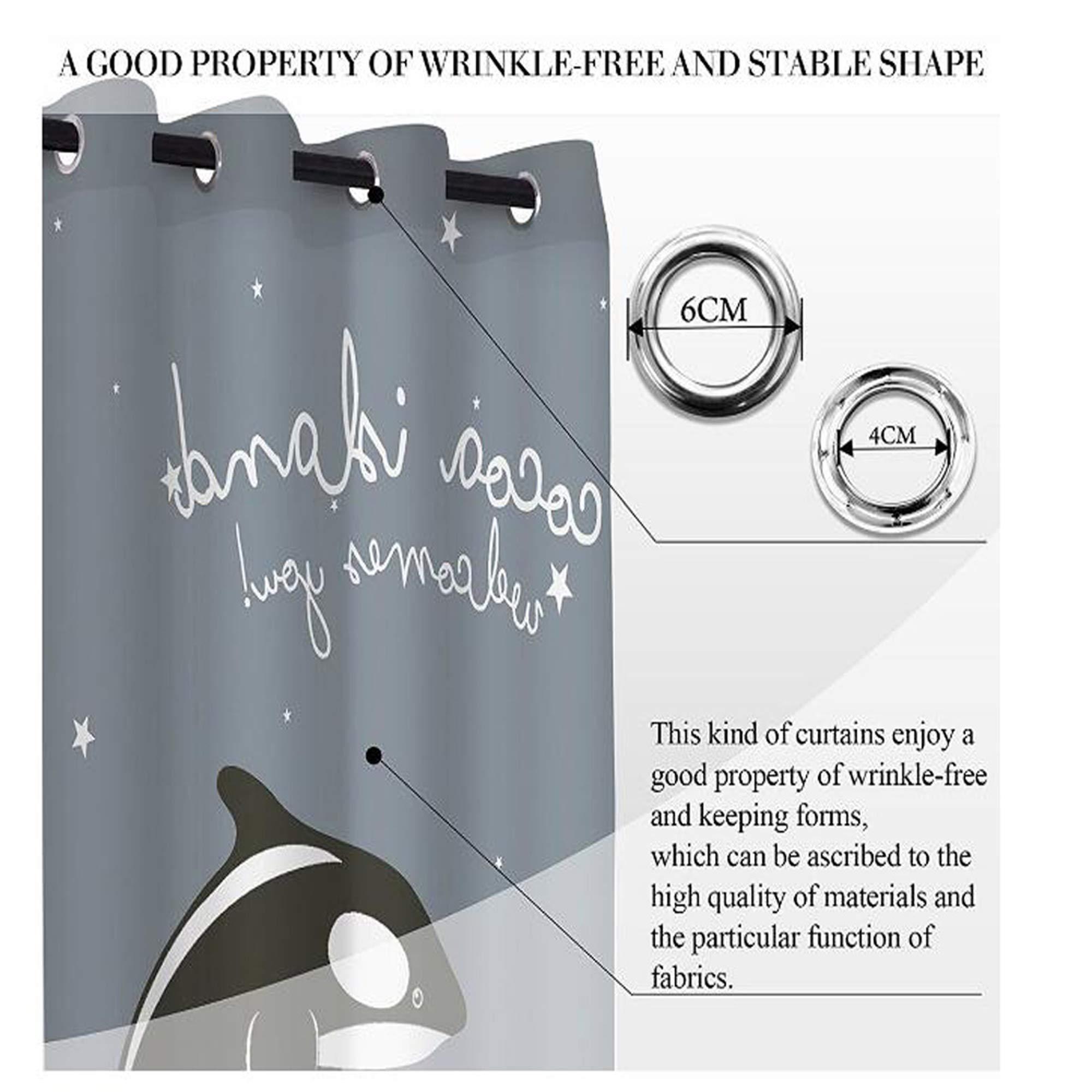 ZXAWT ZXAWT Custom Design Curtains/Grommet Top Blackout Curtains/Thermal Insulated Curtain for Bedroom and Kitchen-Set of 2 Panels(Oil Paintings of Pink and Purple Flowers 63" W*63" L)