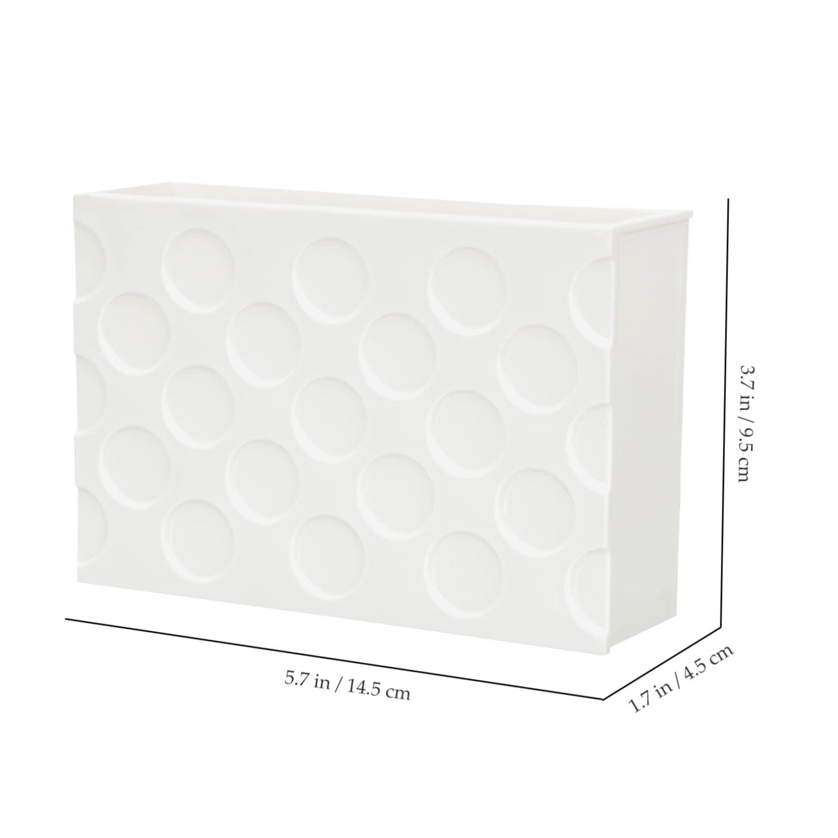 HOOTNEE HOOTNEE Box Magnetic Storage Box Organizer Can Holder Magnetic Fridge Rack Fridge Organisers Locker Fridge Storage Containers Duty Fridge Magnets Bins Holder for Fridge Pot Plastic White