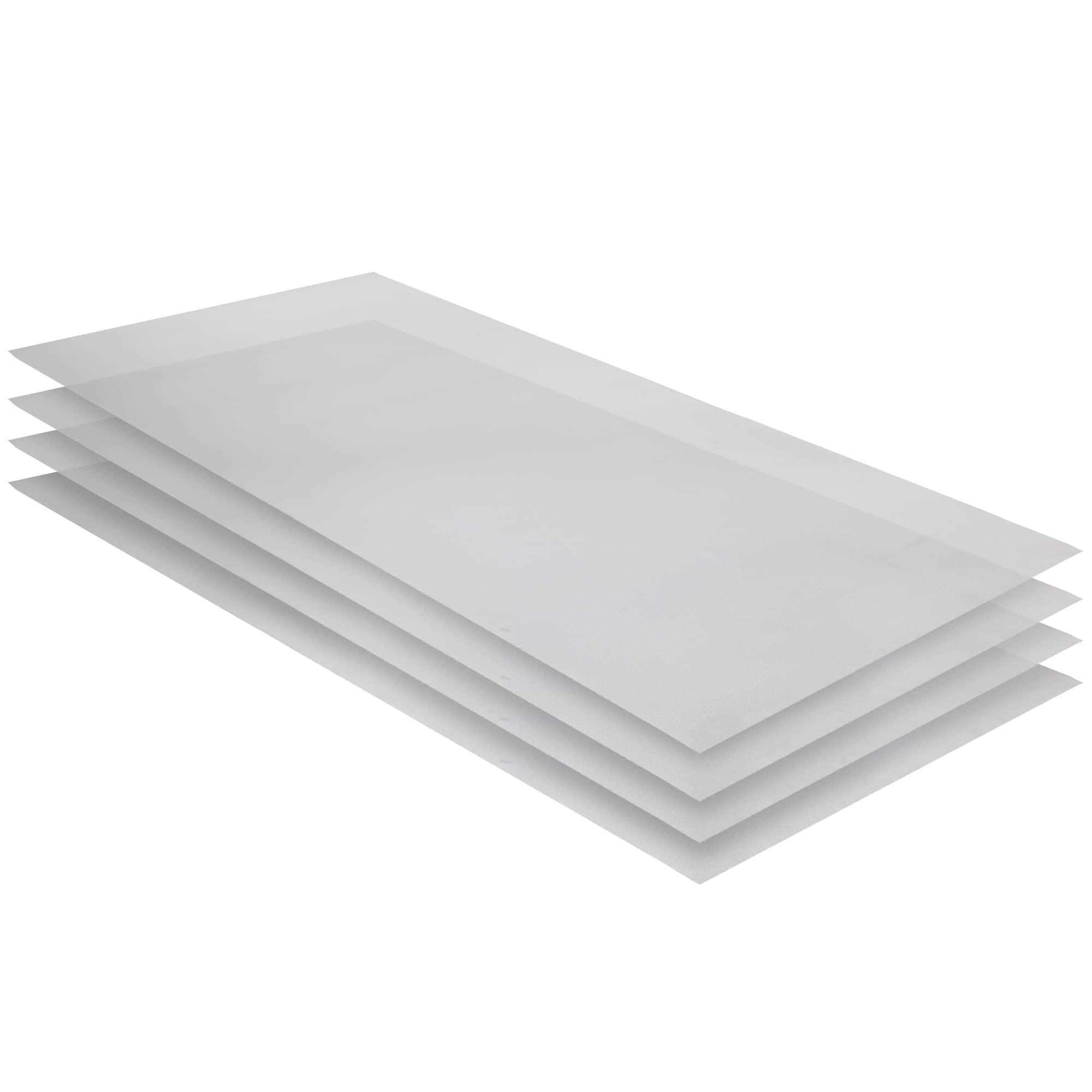 RESILIA Resilia Industrial Shelf Liner Set for Wire Shelving 4 Pack, 24 x 72 Heavy Duty Waterproof Liners, Custom Fit Clear Plastic Vinyl Covers for Kitchen, Bathroom, Pantry, & Garage Rack