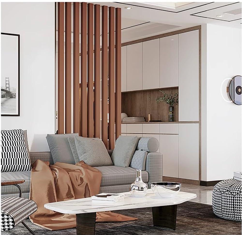 WAHHWF 2ft/3ft/4ft/5ft/6ft/7ft/8ft Tall Wall Partition Room Divider Floor to Ceiling Wooden Slats, Wood Privacy Screens/Room Separation Deviders Post Column for Bathroom Daycare Studio Apartment (Color : W