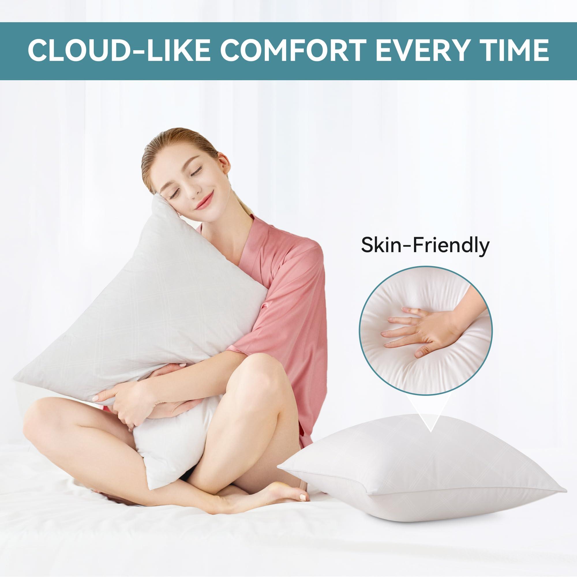 Oubonun Oubonun 12 x 20 Pillow Inserts (Set of 2), Rectangle Square Interior Sofa Pillow Insert Pair, White Decorative Lumbar Pillow for Bed Couch Living Room