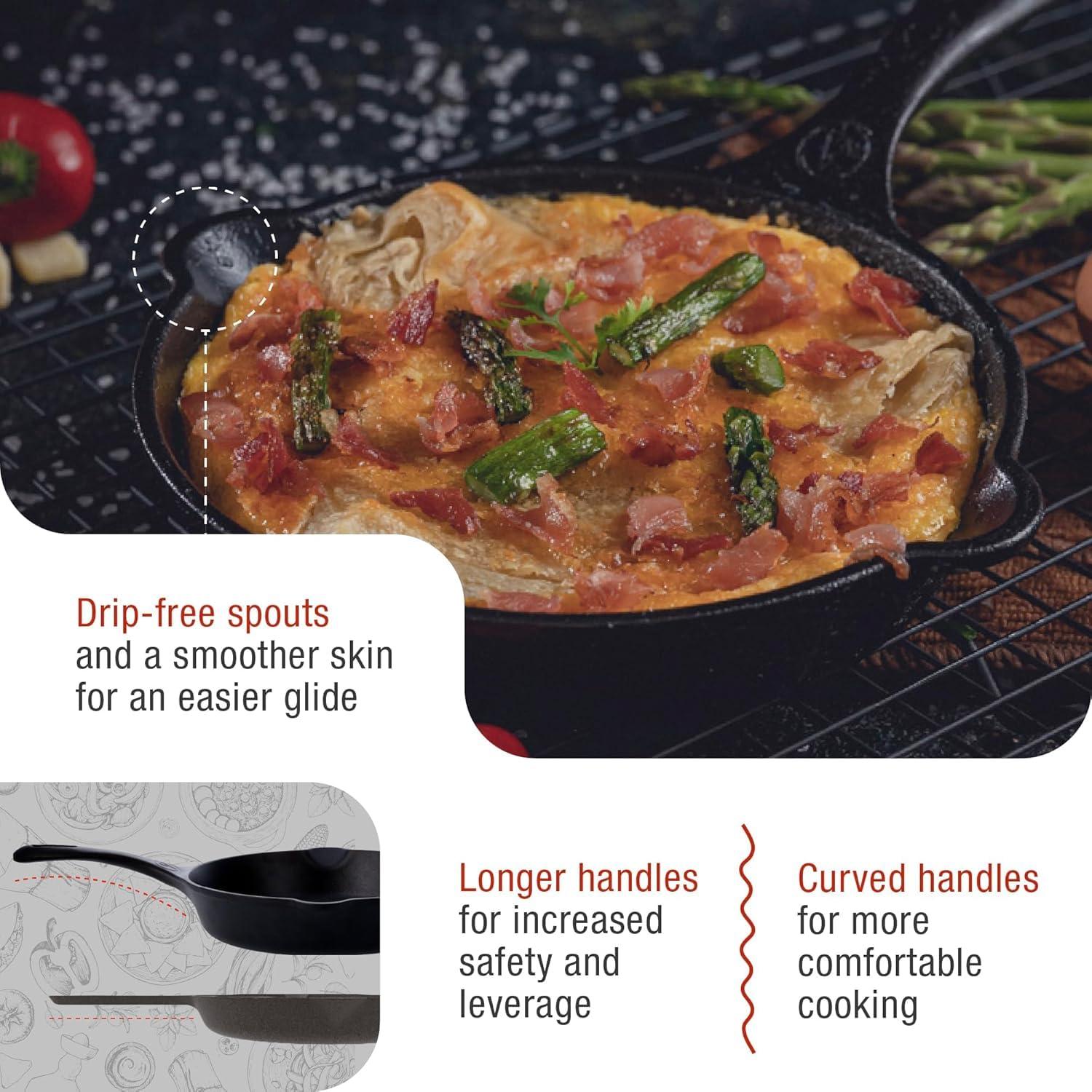 Victoria Victoria 6.5 Inch Mini Cast Iron Skillet. Small Frying Pan,Seasoned with 100% Kosher Certified Non-GMO Flaxseed Oil (SKL-206)
