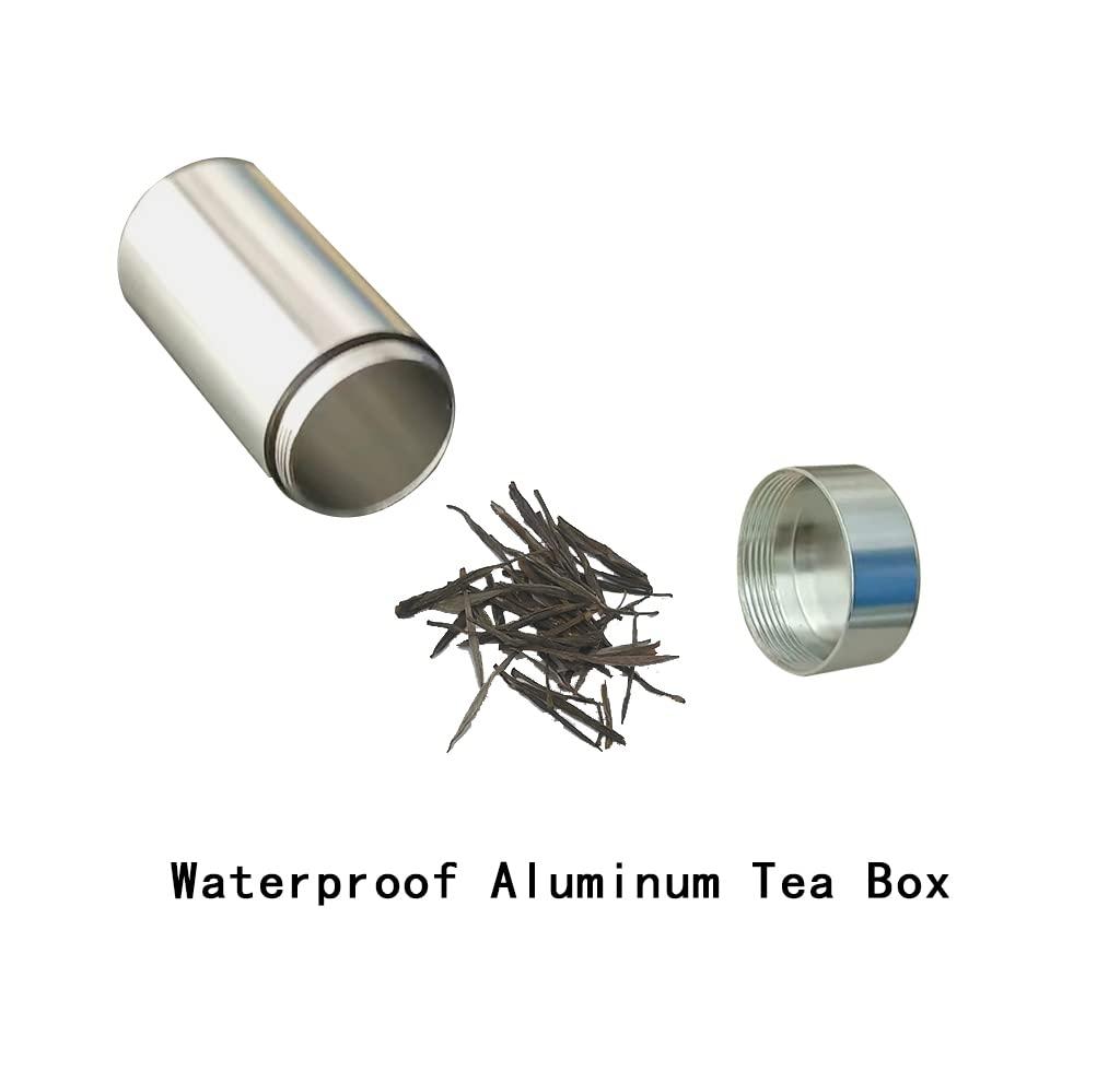 FAYALA FAYALA Portable Aluminum Storage JarMetal Waterproof Small Herb Spices Container and Small Tea and Coffee Bottle 3Packs (3 SILVER)