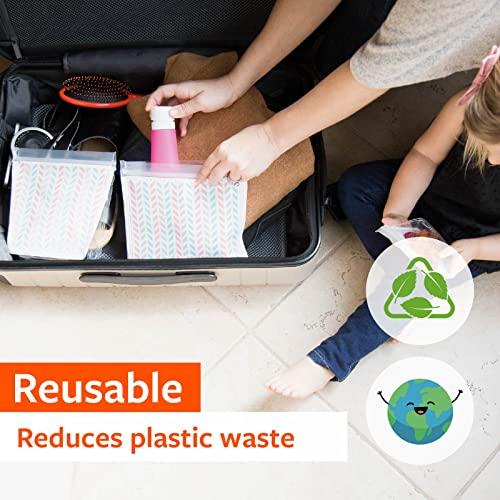 Full Circle Full Circle Ziptuck Reusable Travel Bag Set – 1 Mini Bag and 1 Travel Bag - Multi-Use Leak-Free Travel Storage Bags – BPA-Free, Food-Safe & Reusable, Clear