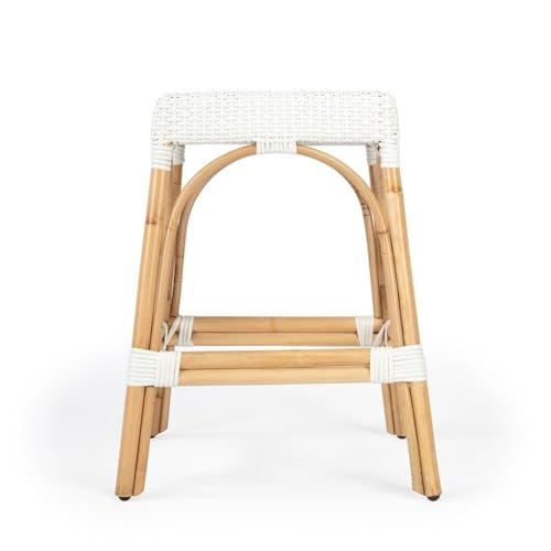 Butler Specialty Company Butler Specialty Company Robias Rattan 24.5\" Counter Stool - Glossy White