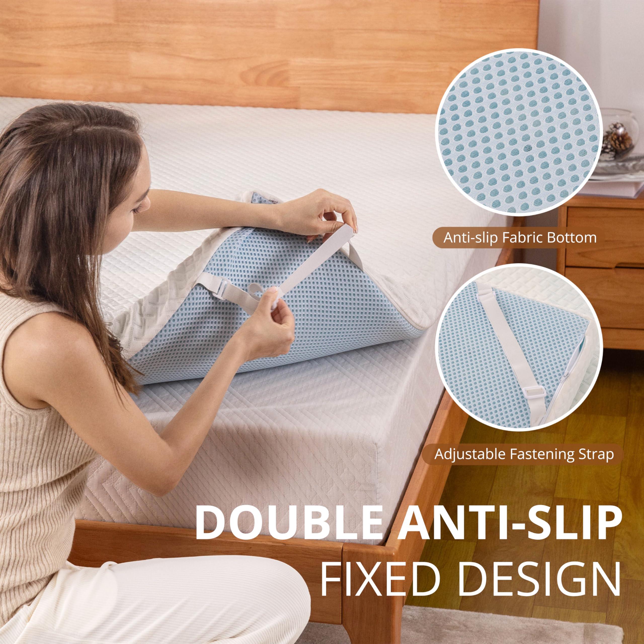 MLILY EGO Gel Memory Foam Mattress Topper, 2 Inch Twin with Removable Breathable Soft Cover, Cooling Bed Topper for Comfort Body Support & Pressure Relief, CertiPUR-US Certified