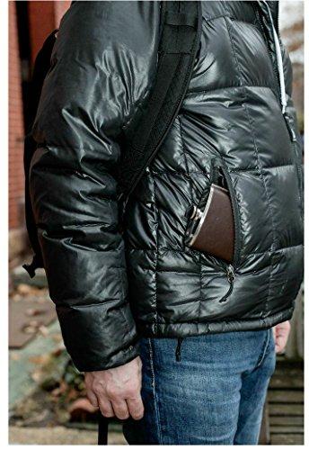 Kikkerland Kikkerland 8-Ounce Leather Hip Flask, Large, Brown