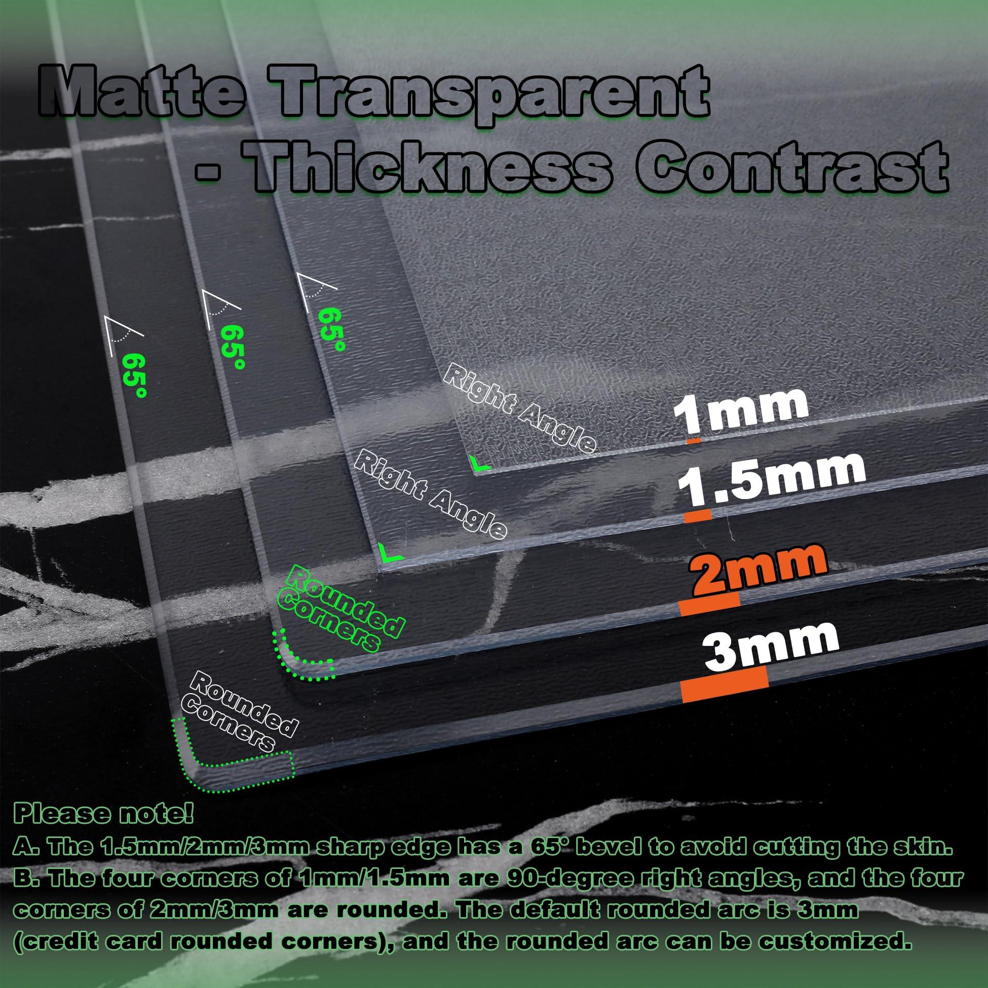 AYLFBFU AYLFBFU Clear Table Cloth - 31x43 Inch, Single-Sided Frosted Heat Resistant Placemats, 2mm Durable - Scratch-Resistant, Matte Table Plastic Cover, Plastic Carpet Protector, Frosted 2mm