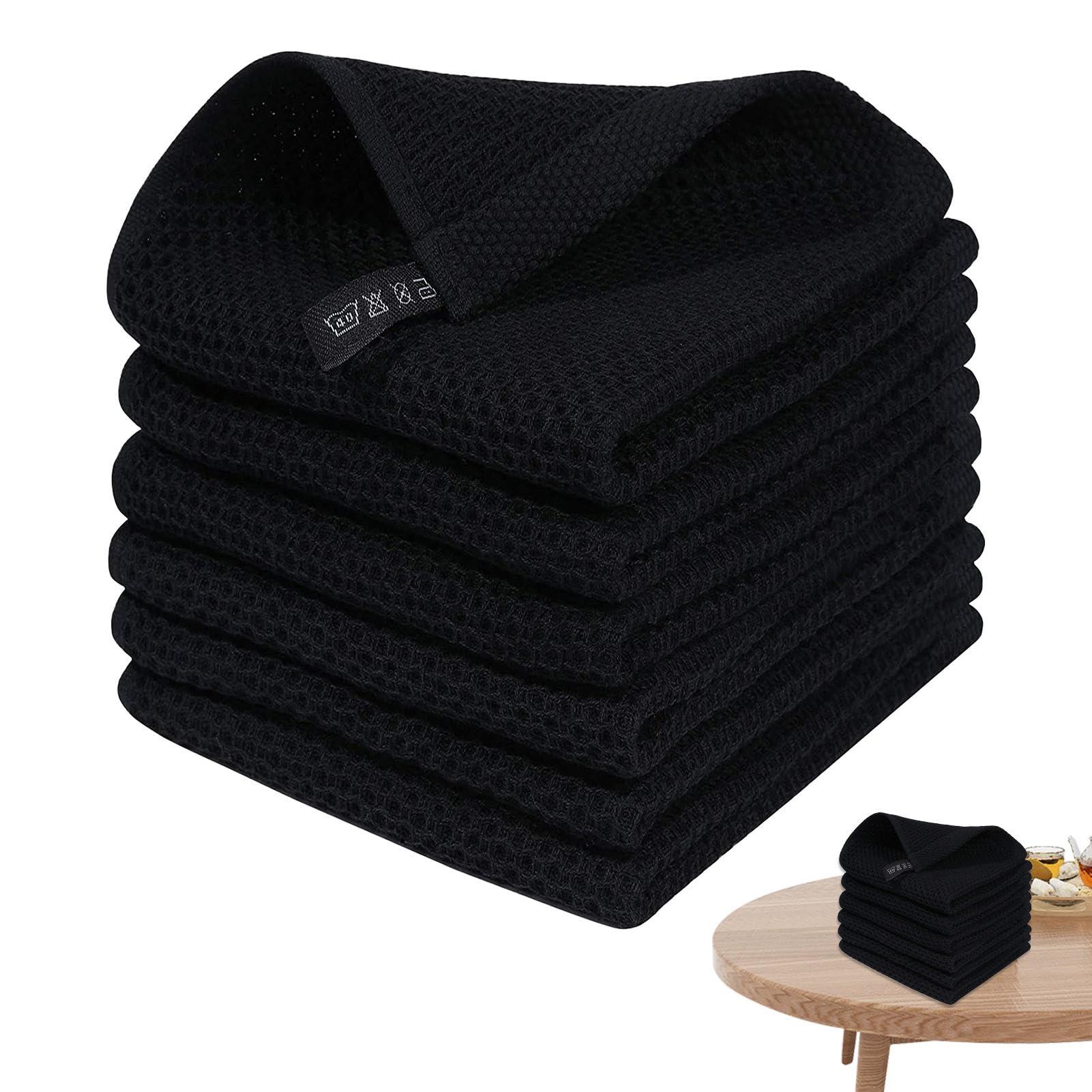 Generic Kitchen Dish Towels, Absorbent Cotton Dish Drying Towels, Multipurpose Kitchen Towel Set, Soft Washcloths for Kitchen Utensils, for Drying Dishes, Cleaning Surfaces, and Everyday Use