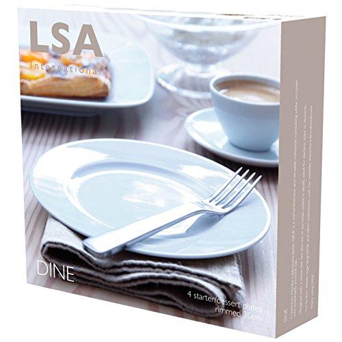 LSA International LSA International Dine Starter/Dessert Plate Rimmed (4 Pack), 4.9\