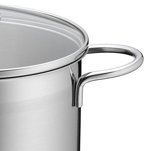 Silit Silit Pot Set 7-Piece Diamant Pouring Rim Glass Lid Stainless Steel Polished Suitable for Induction Hobs Dishwasher-Safe