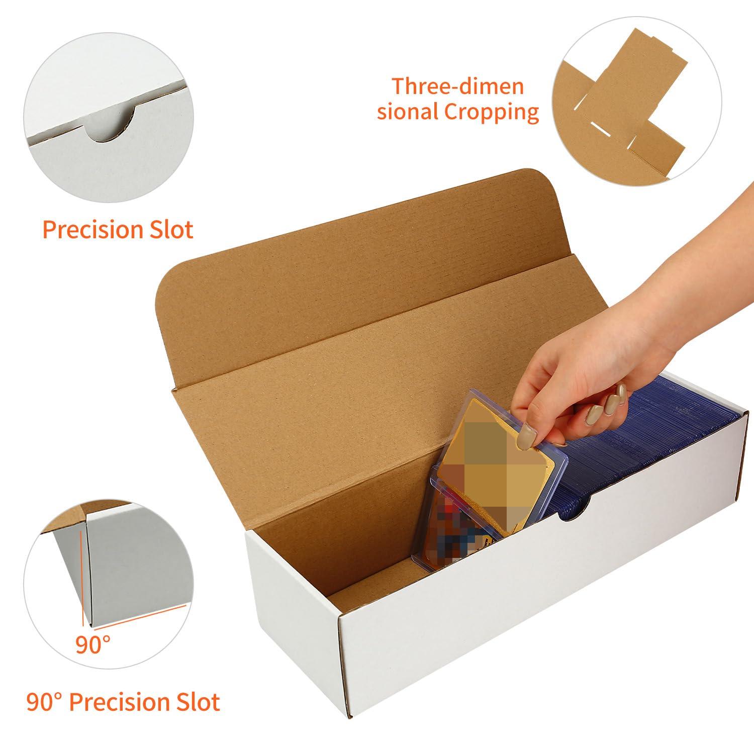 EBOAUSI EBOAUSI 4-Pack 3200-count Trading/Gaming Card Storage Box/Trading Card Storage Box/Card Storage Box Cardboard For Toploader Standard Card/Sports Game Card Collector Boxes