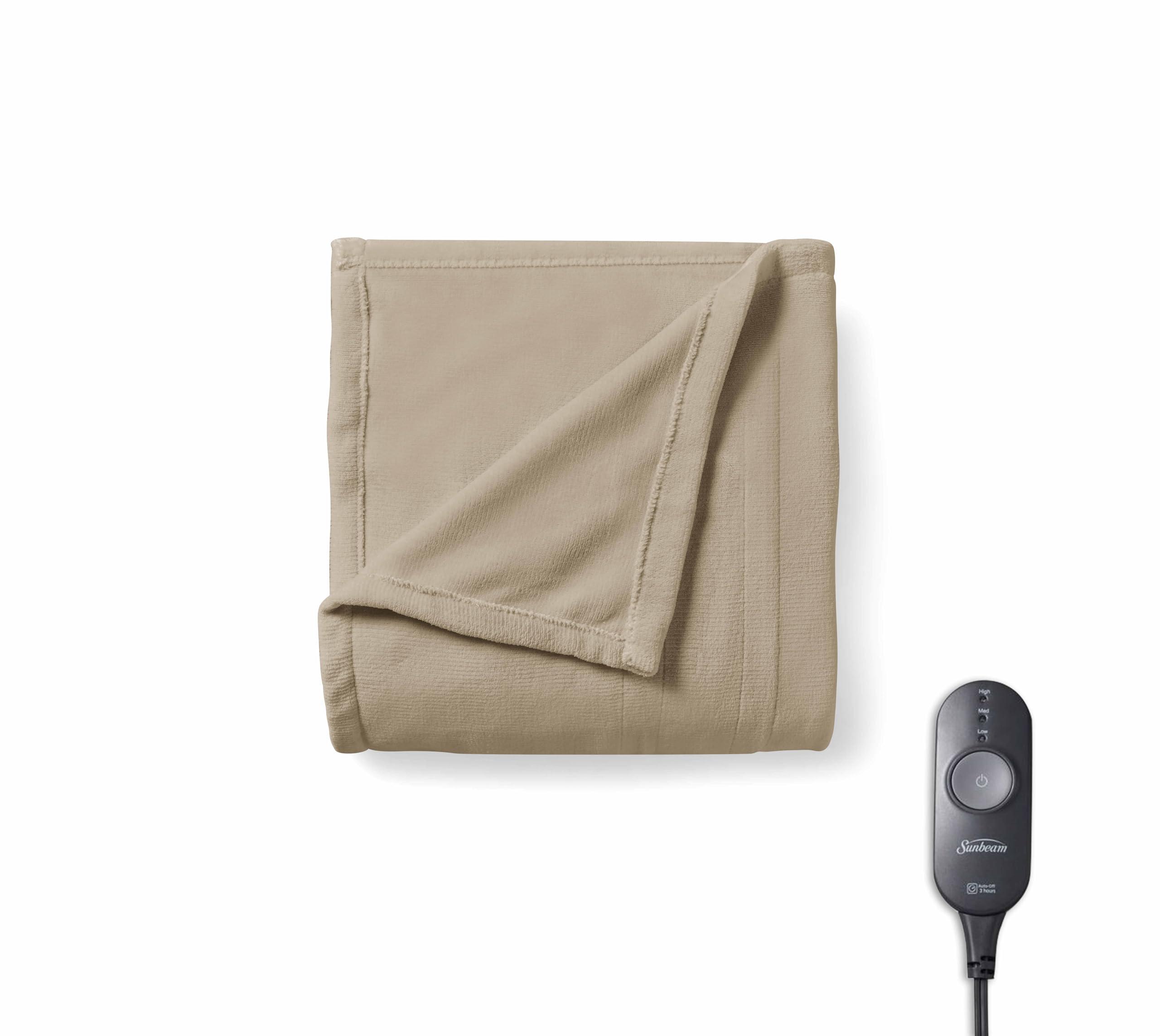 Sunbeam Sunbeam Royal Luxe Dove Grey Heated Personal Throw Blanket Cozy-Warm Adjustable Heat Settings