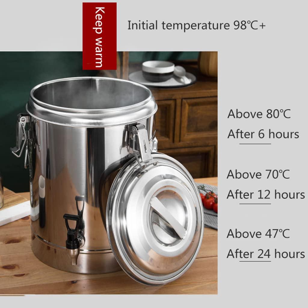 HDVLXZLY HDVLXZLY Stainless Steel Catering Urn, Hot Water Boiler with Lockable Lid, Tea Urn for Home Brewing Commercial Or Office Use,10L