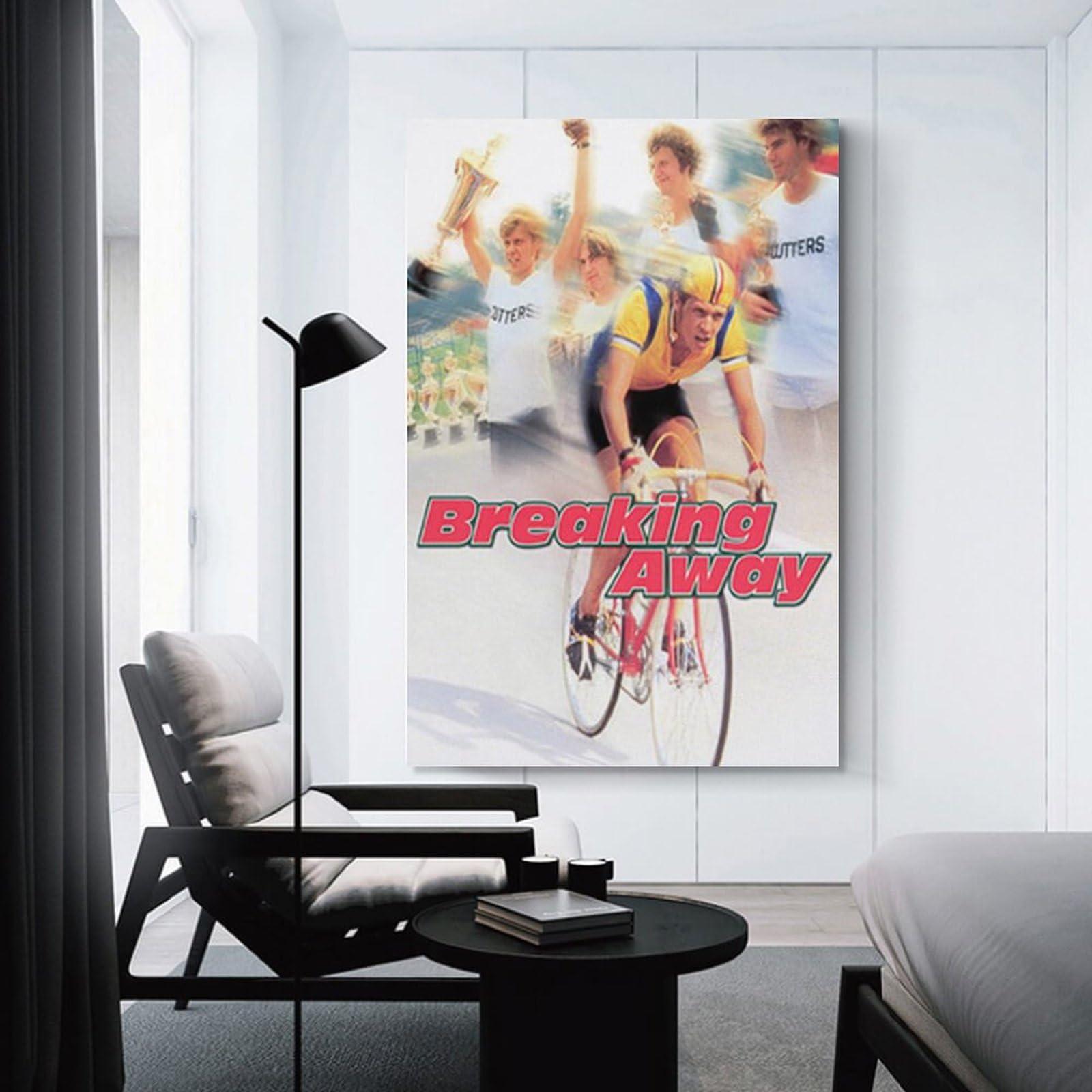 UNBIT Classic Movie Poster Breaking Away Room Aesthetic Poster Print Art Wall Painting Canvas Posters Gifts Modern Bedroom Decor 20x30inch(50x75cm)